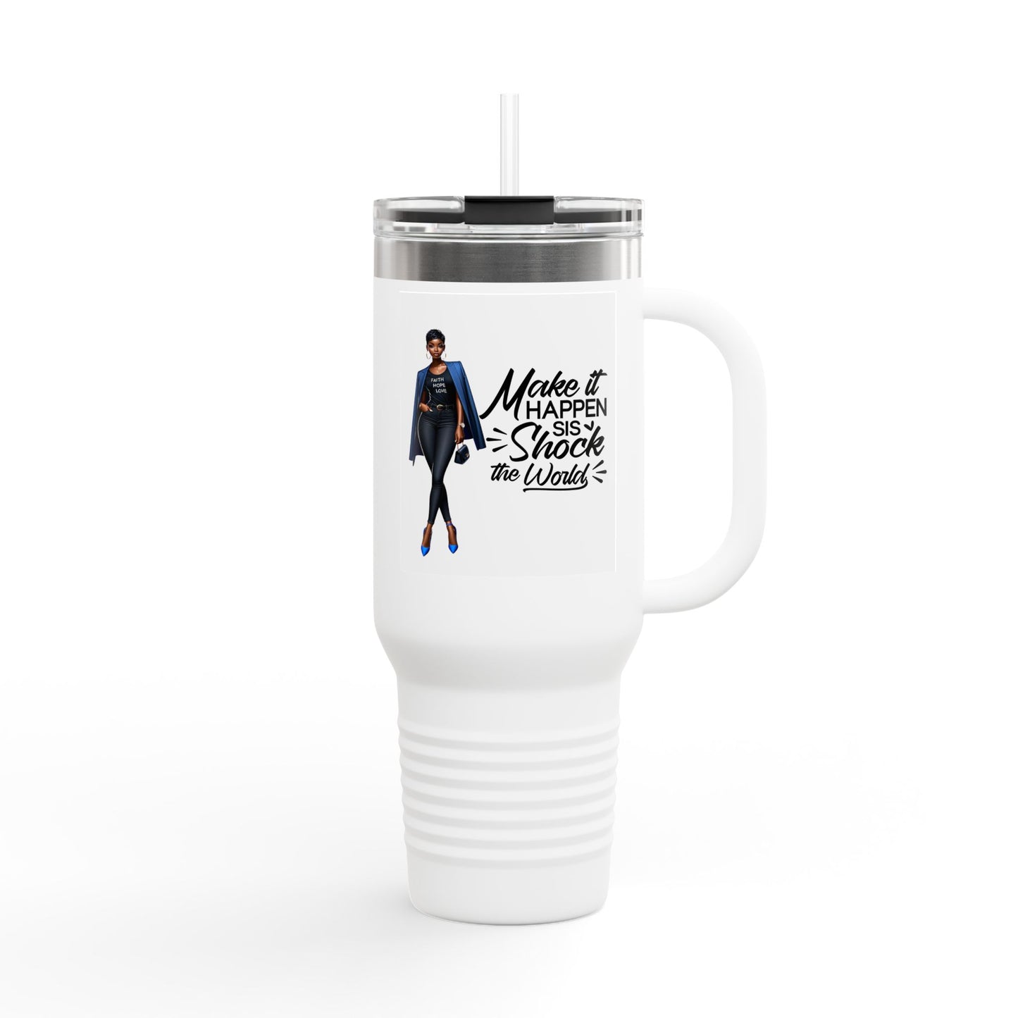 Stay Inspired and Hydrated with This Custom Insulated Travel Mug, 40oz